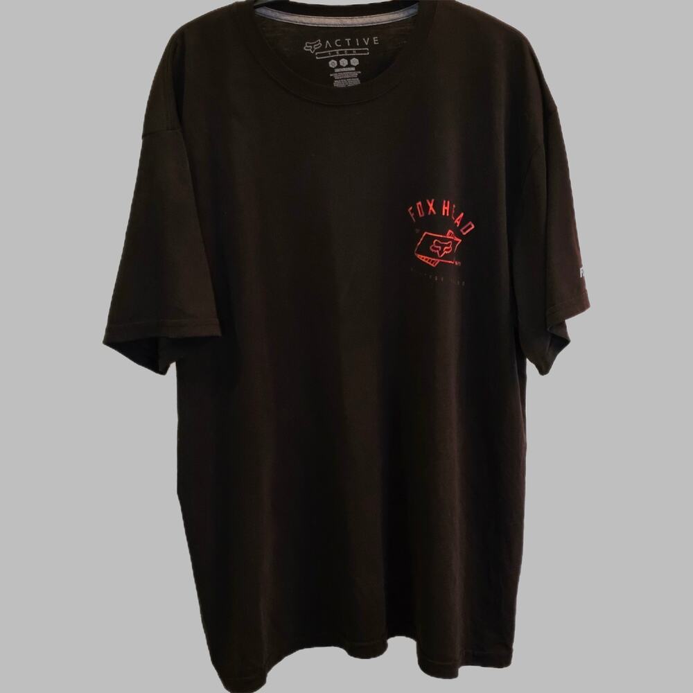 Fox Head Active Tech Black Heritage Forged Short Sleeve T-Shirt Mens L